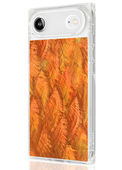 Orange Mother of Pearl Square iPhone Case #iPhone Air + MagSafe