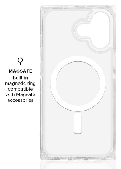 Orange Mother of Pearl Square iPhone Case #iPhone 17 + MagSafe
