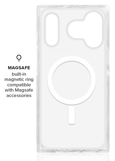 Orange Mother of Pearl Square iPhone Case #iPhone 17 Pro + MagSafe