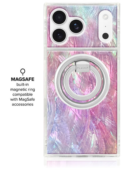 Pink Mother of Pearl Square iPhone Case #iPhone 18 Pro Max + MagSafe,iPhone 18 Pro + MagSafe