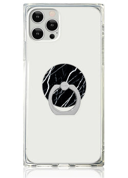 Black Marble Adhesive Phone Ring Stand
