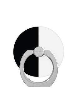Black and White Colorblock Adhesive Phone Ring Stand