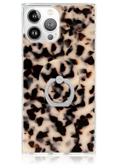 Blonde Tortoise Shell Adhesive Phone Ring Stand