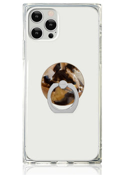 Brown Abalone Shell Adhesive Phone Ring Stand
