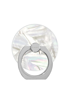 Geo White Mother of Pearl Adhesive Phone Ring Stand