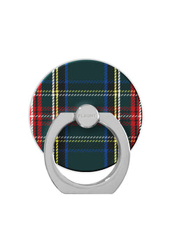 Green Plaid Adhesive Phone Ring Stand