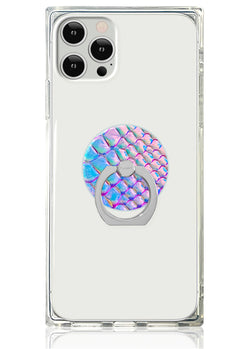 Iridescent Crocodile Faux Leather Adhesive Phone Ring Stand
