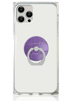 Purple Crocodile Faux Leather Phone Ring
