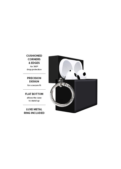 Matte Black SQUARE AirPods Case #AirPods 1st and 2nd Gen
