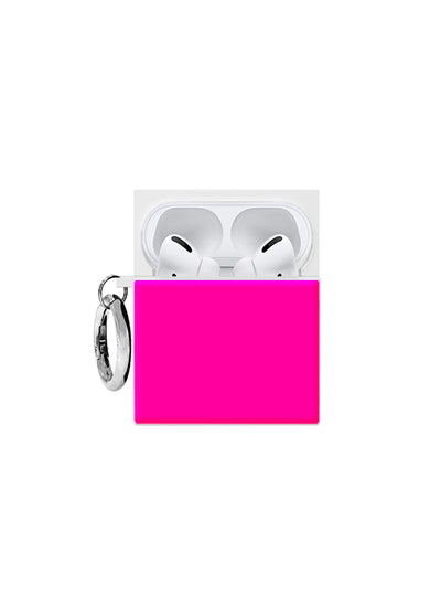 Neon Pink SQUARE AirPods Case #AirPods 1st and 2nd Gen
