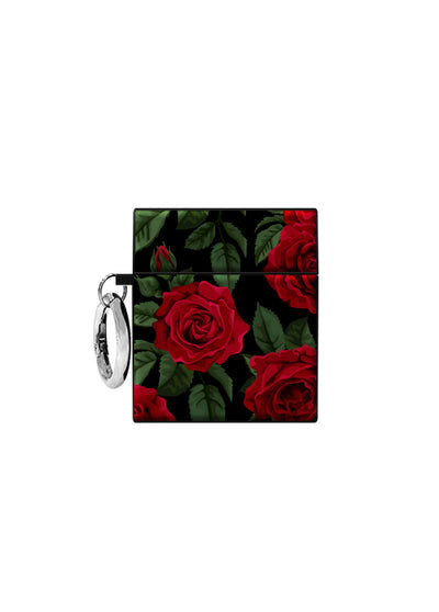 Rose Print SQUARE AirPods Case #AirPods 1st and 2nd Gen