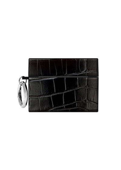Black Crocodile SQUARE AirPods Case #AirPods 3rd Gen