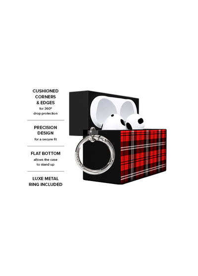 Red Plaid SQUARE AirPods Case #AirPods 3rd Gen