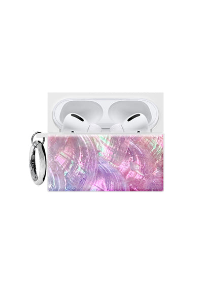 Pink Mother of Pearl SQUARE AirPods Case #AirPods Pro 1st and 2nd Gen