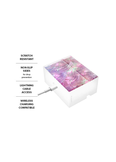 Pink Mother of Pearl SQUARE AirPods Case #AirPods Pro 1st and 2nd Gen