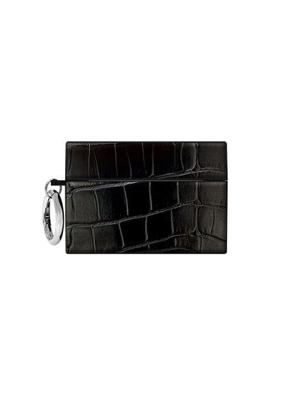 Black Crocodile SQUARE AirPods Case #AirPods Pro 1st and 2nd Gen