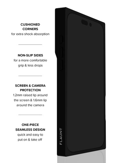 Black Crocodile Square iPhone Case #iPhone 17 Pro + MagSafe