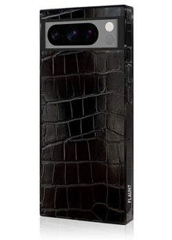 Black Crocodile SQUARE Google Pixel Case #Pixel 8 Pro