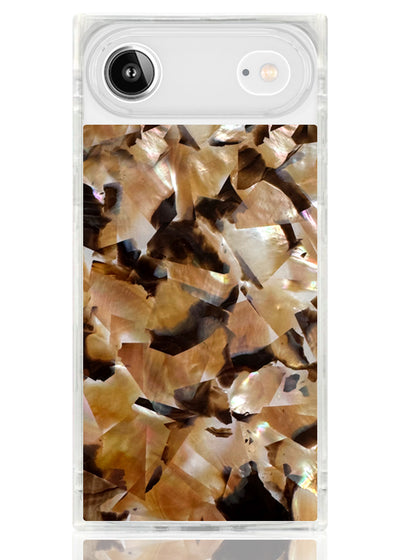 Brown Abalone Shell Square iPhone Case #iPhone Air + MagSafe