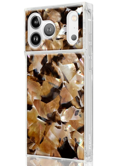 Brown Abalone Shell Square iPhone Case #iPhone 17 Pro Max + MagSafe
