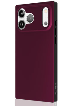 Burgundy Square iPhone Case #iPhone 17 Pro Max + MagSafe