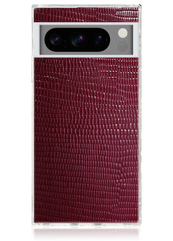 Burgundy Lizard SQUARE Google Pixel Case #Pixel 8 Pro