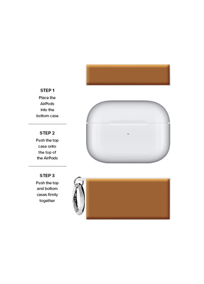 Nude Caramel SQUARE AirPods Case #AirPods 1st and 2nd Gen