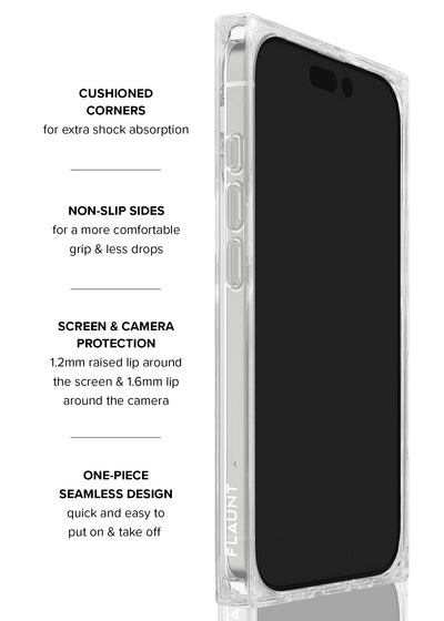 Checkered Mother of Pearl SQUARE iPhone Case #iPhone 17 + MagSafe