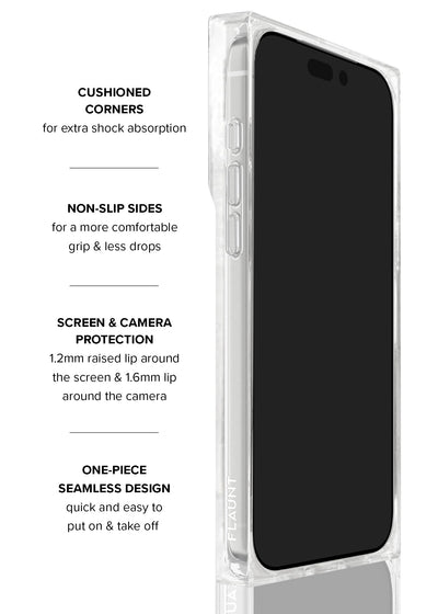 Checkered Mother of Pearl SQUARE iPhone Case #iPhone 17 Pro + MagSafe