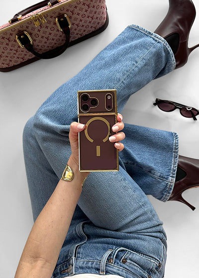 Elite Collection - SQUARE® Gilded Crystal Clear Gold iPhone Case