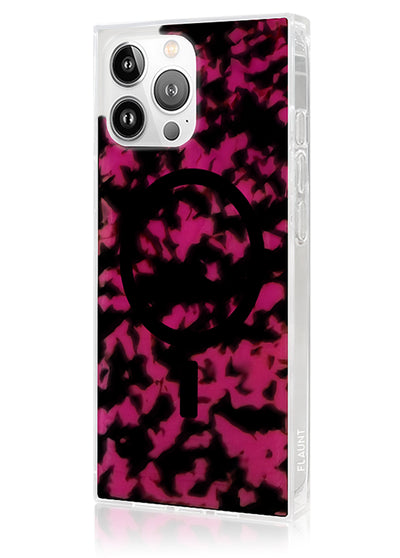 Raspberry Tortoise Shell SQUARE Phone Case #iPhone 16 Pro + MagSafe