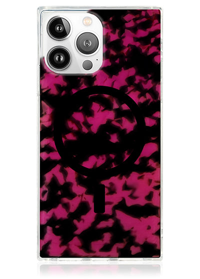 Raspberry Tortoise Shell SQUARE Phone Case #iPhone 16 Pro Max + MagSafe