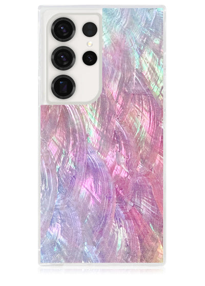 Pink Mother of Pearl SQUARE Samsung Galaxy Case #Galaxy S25 Ultra