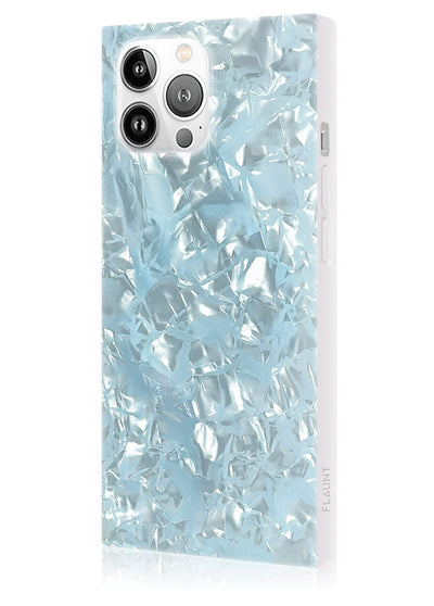 Icy Blue Pearl SQUARE iPhone Case #iPhone 13 Pro