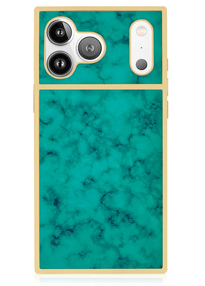 Gilded Turquoise SQUARE iPhone Case #iPhone 18 Pro Max + MagSafe,iPhone 18 Pro + MagSafe