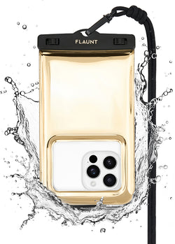 Gold Metallic Waterproof Phone Pouch