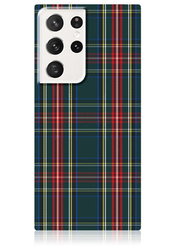 Green Plaid SQUARE Galaxy Case