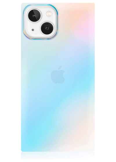 Iridescent Satin Square iPhone Case #iPhone 15 Plus