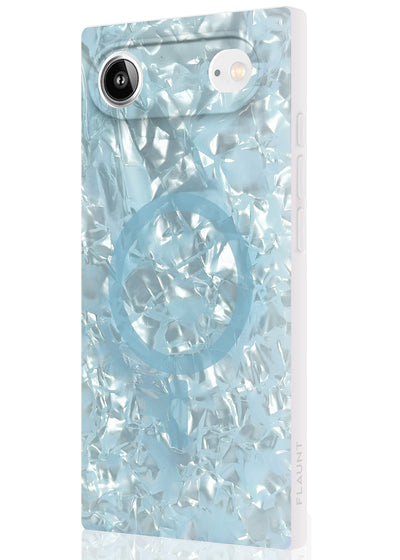 Icy Blue Pearl SQUARE iPhone Case #iPhone Air + MagSafe