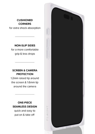 Icy Blue Pearl SQUARE iPhone Case #iPhone Air + MagSafe