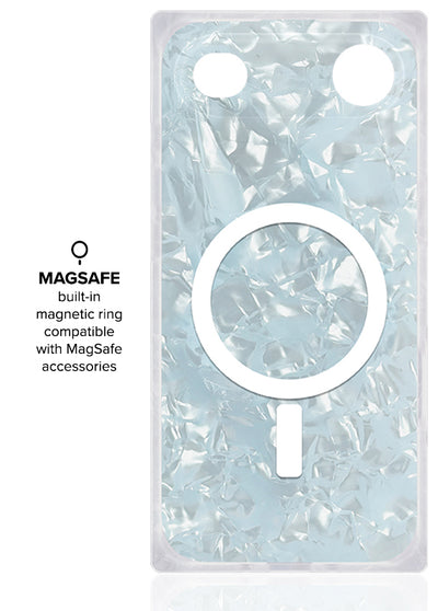 Icy Blue Pearl SQUARE iPhone Case #iPhone Air + MagSafe