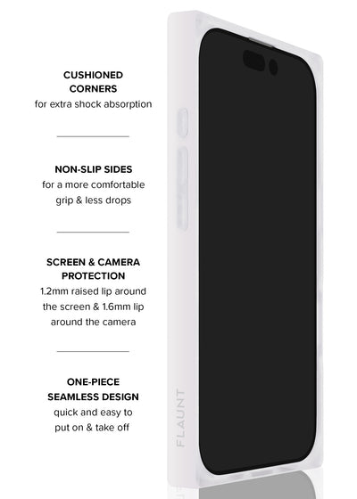 Icy Blue Pearl SQUARE iPhone Case #iPhone 17 + MagSafe