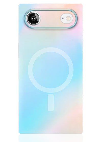 Iridescent Satin Square iPhone Case #iPhone Air + MagSafe