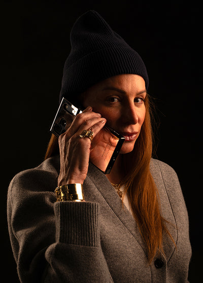 FLAUNT x Jennifer Fisher - SQUARE® Silver Metallic Mirror iPhone Case