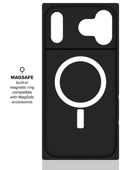 Matte Black Square iPhone Case #iPhone 17 Pro Max + MagSafe