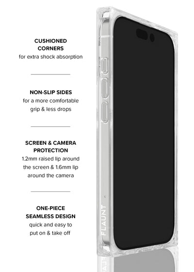 Mother of Pearl Square iPhone Case #iPhone 17 + MagSafe