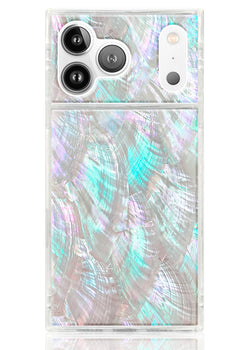 Mother of Pearl Square iPhone Case #iPhone 17 Pro Max + MagSafe