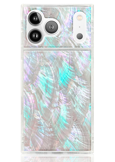 Mother of Pearl Square iPhone Case #iPhone 17 Pro Max + MagSafe