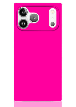Neon Pink Square iPhone Case #iPhone 17 Pro Max + MagSafe