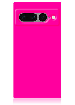 Neon Pink Square Google Pixel Case #Pixel 7 Pro